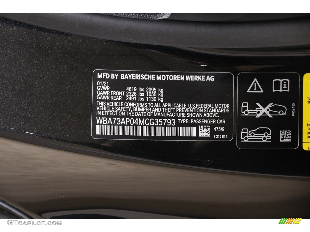 2021 BMW 4 Series 430i xDrive Coupe Color Code Photos