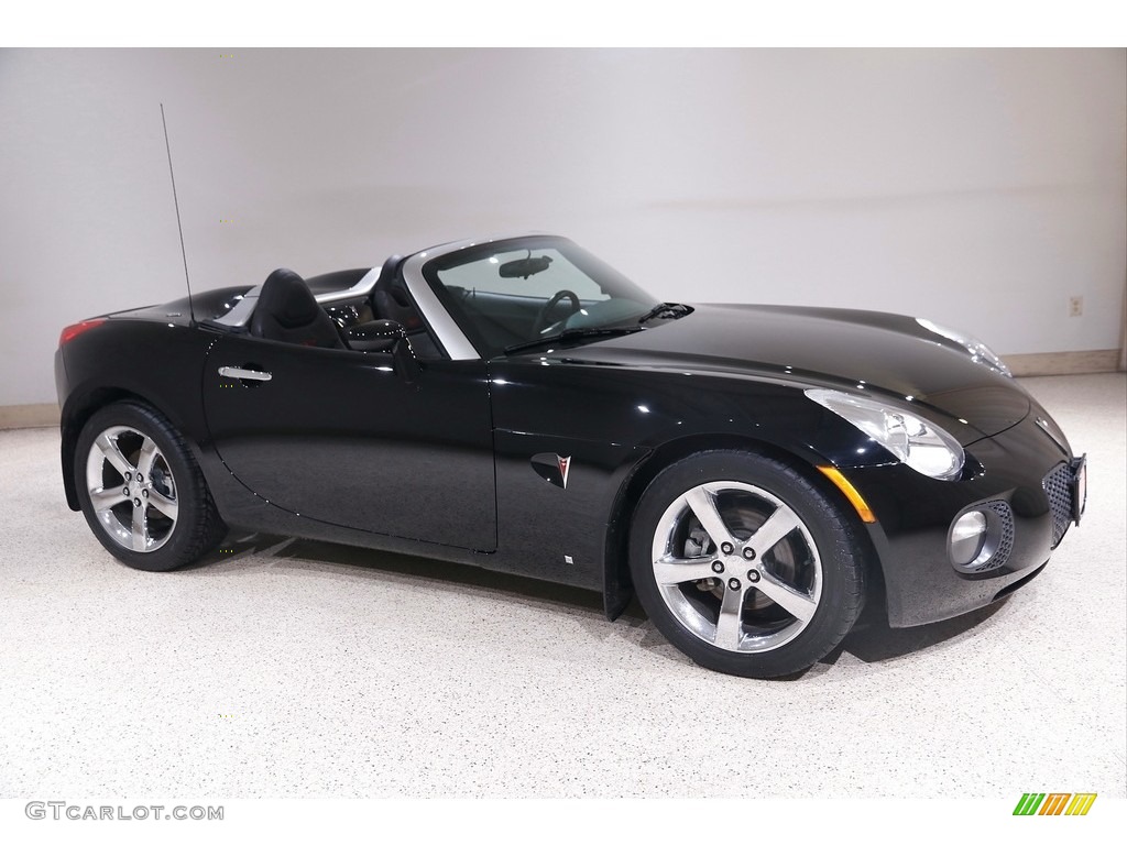 2007 Solstice GXP Roadster - Mysterious Black / Ebony/Red photo #1