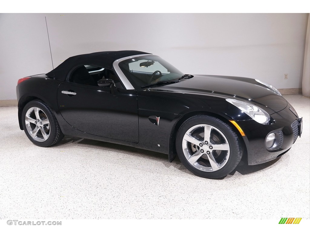 2007 Solstice GXP Roadster - Mysterious Black / Ebony/Red photo #2
