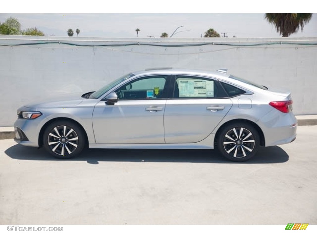 Morning Mist Metallic 2023 Honda Civic EX Sedan Exterior Photo #145410176