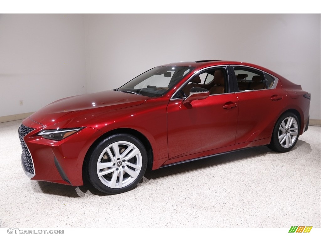 2021 IS 300 AWD - Matador Red Mica / Glazed Caramel photo #3