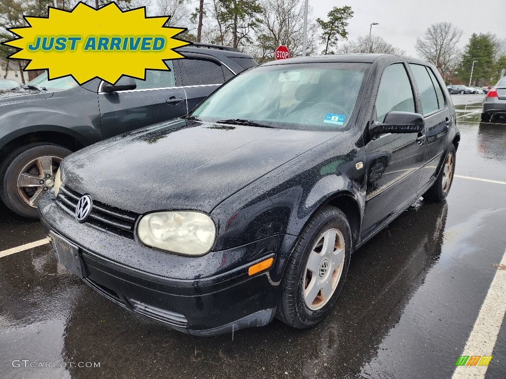 2001 Golf GLS 4 Door - Black / Black photo #1