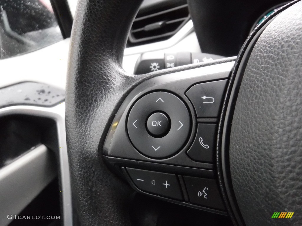 2020 Toyota RAV4 XLE AWD Hybrid Light Gray Steering Wheel Photo #145415597