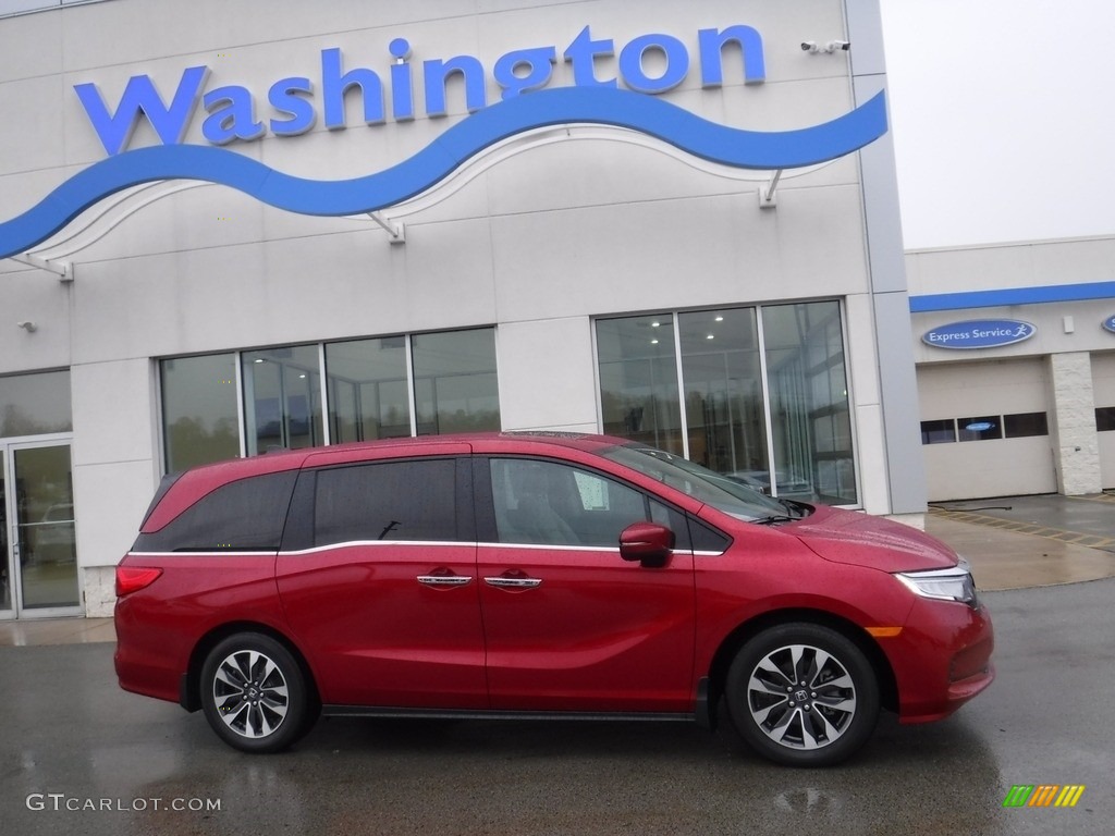 2022 Odyssey EX-L - Radiant Red Metallic II / Beige photo #2