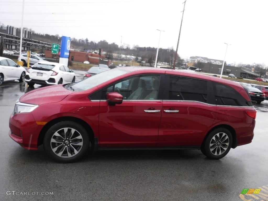 2022 Odyssey EX-L - Radiant Red Metallic II / Beige photo #7