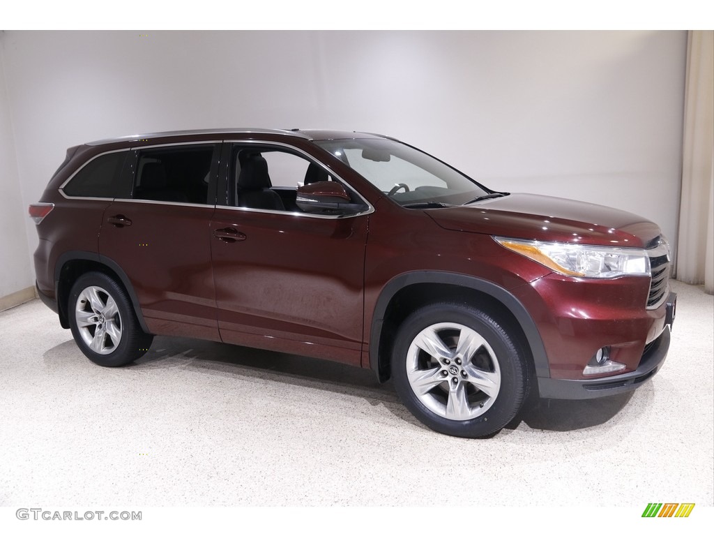 2016 Highlander Limited AWD - Ooh La La Rouge Mica / Black photo #1