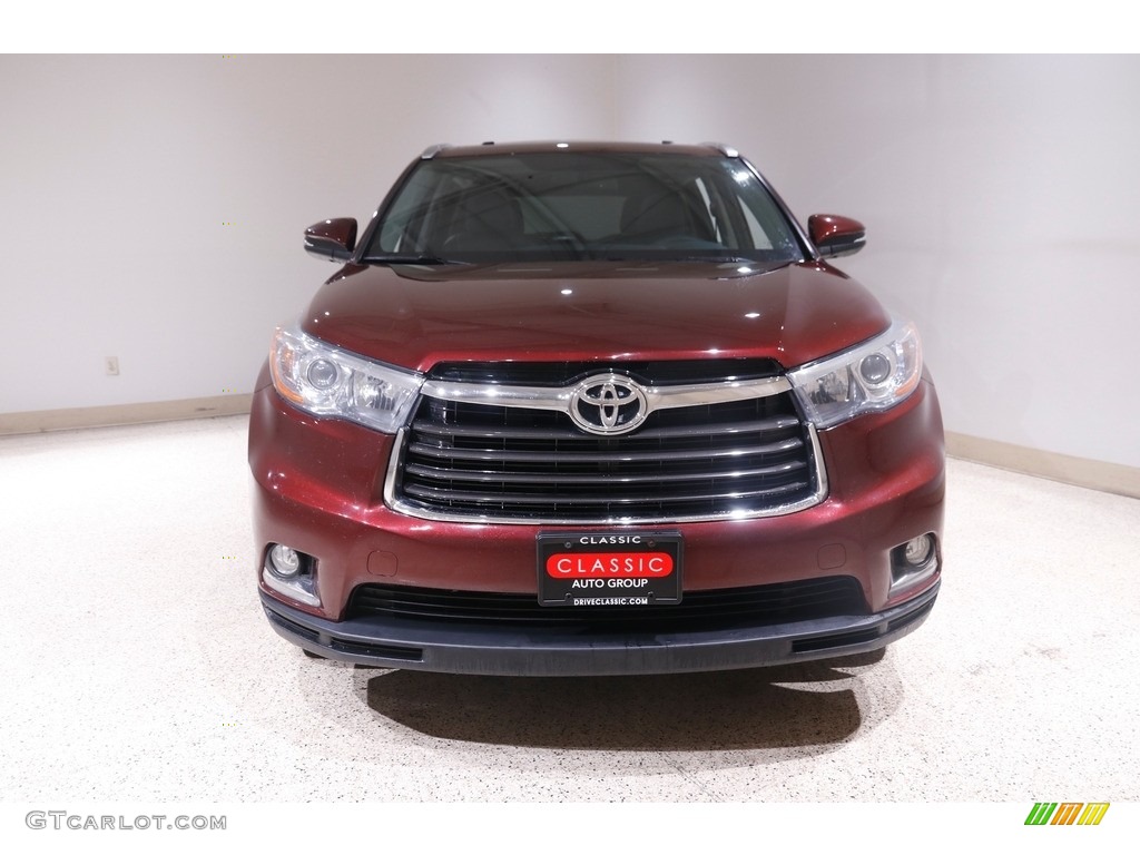 2016 Highlander Limited AWD - Ooh La La Rouge Mica / Black photo #2