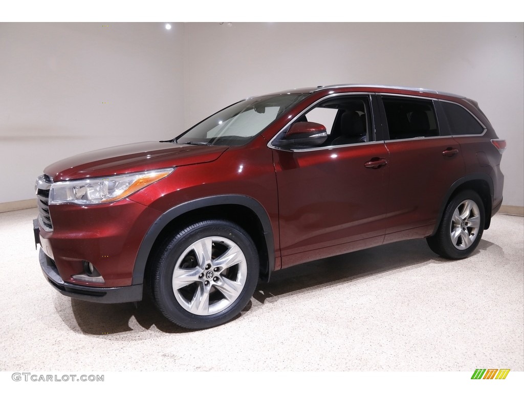 2016 Highlander Limited AWD - Ooh La La Rouge Mica / Black photo #3
