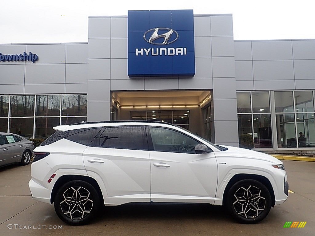 White Pearl 2023 Hyundai Tucson N-Line AWD Exterior Photo #145420176