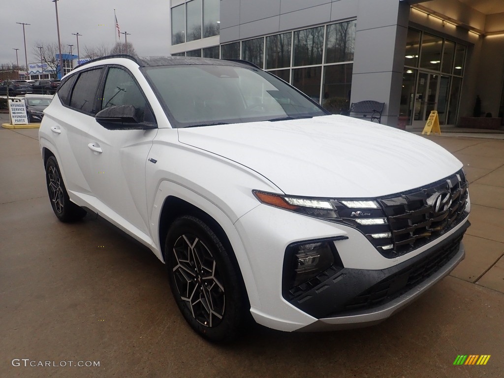 White Pearl 2023 Hyundai Tucson N-Line AWD Exterior Photo #145420350