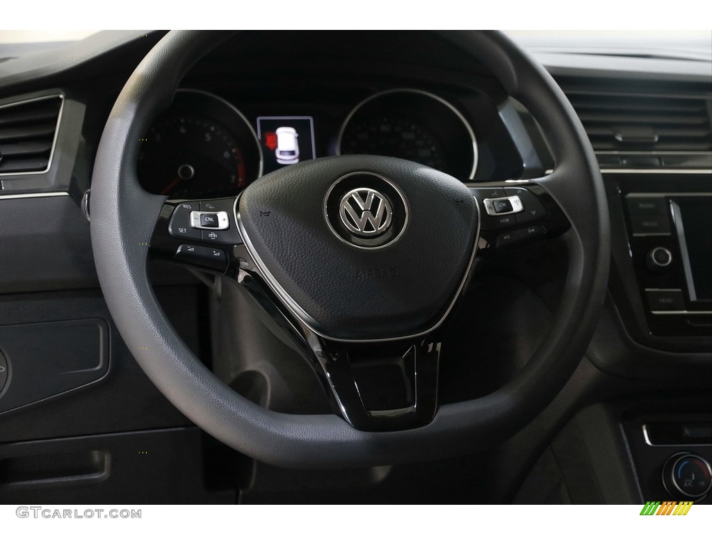 2020 Volkswagen Tiguan S Titan Black Steering Wheel Photo #145420800