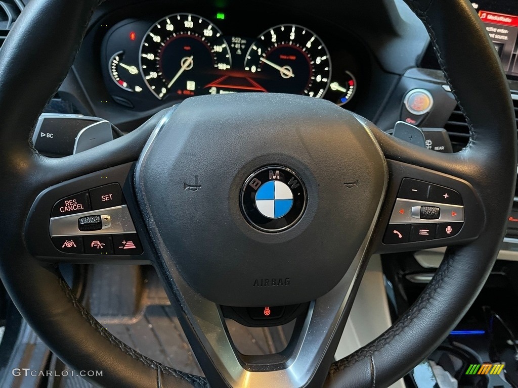2021 BMW X3 xDrive30i Canberra Beige/Black Steering Wheel Photo #145420998