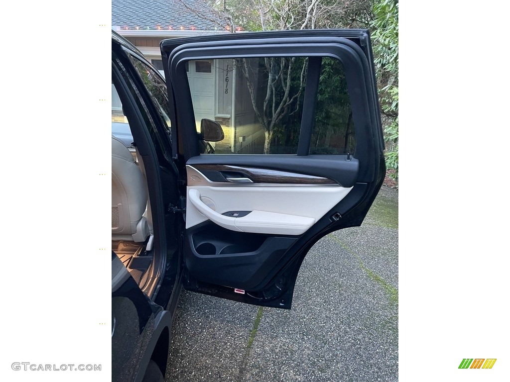 2021 BMW X3 xDrive30i Canberra Beige/Black Door Panel Photo #145421136