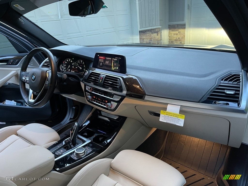 2021 BMW X3 xDrive30i Canberra Beige/Black Dashboard Photo #145421217