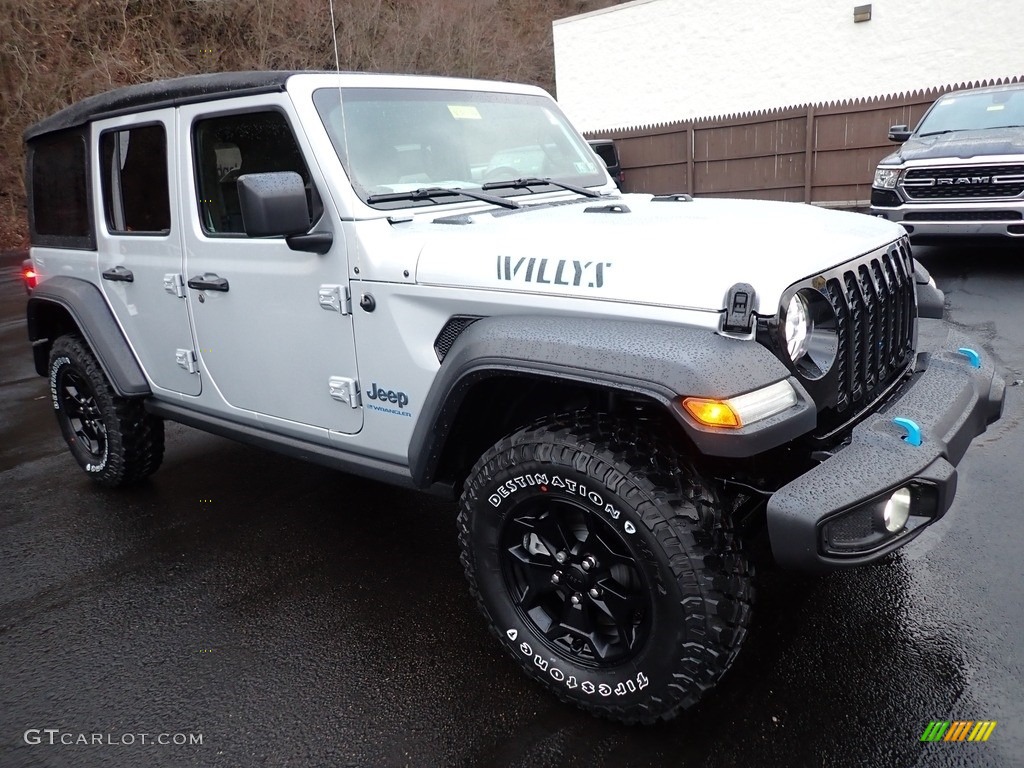 Silver Zynith 2023 Jeep Wrangler Unlimited Willys 4XE Hybrid Exterior Photo #145421913