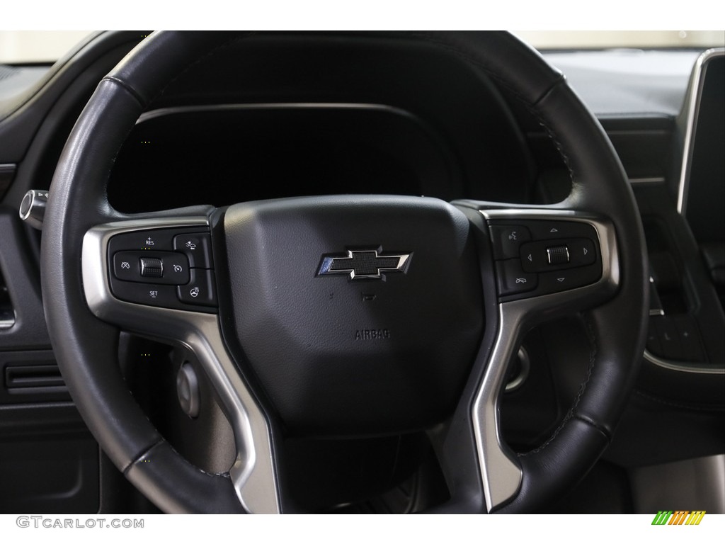 2022 Chevrolet Tahoe Z71 4WD Jet Black Steering Wheel Photo #145423092