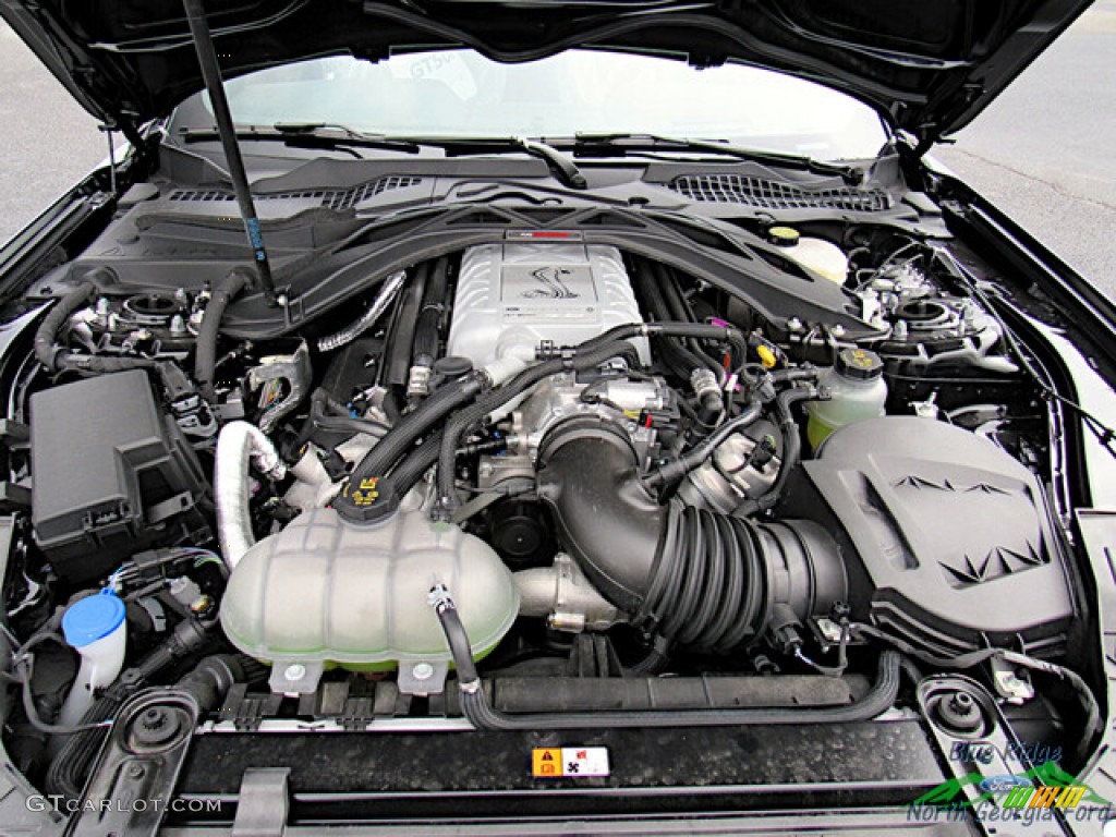 2022 Ford Mustang Shelby GT500 5.2 Liter Supercharged DOHC 32-Valve Ti-VCT Cross Plane Crank V8 Engine Photo #145425153