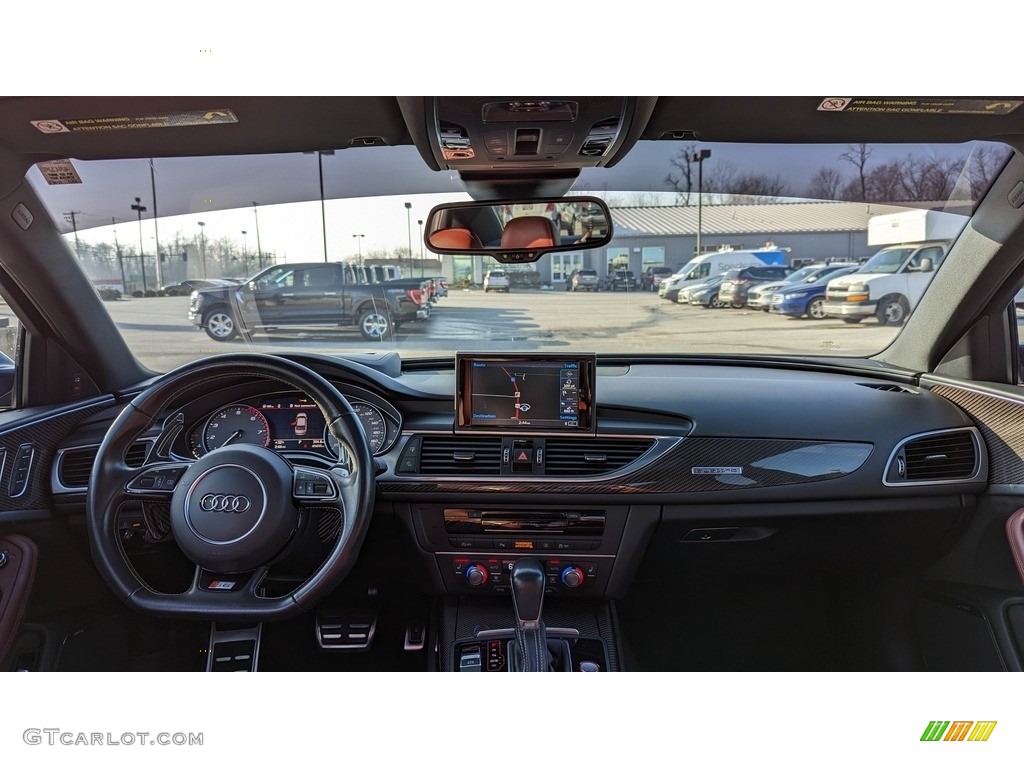 2017 Audi S6 4.0 TFSI Prestige quattro Arras Red Dashboard Photo #145425855