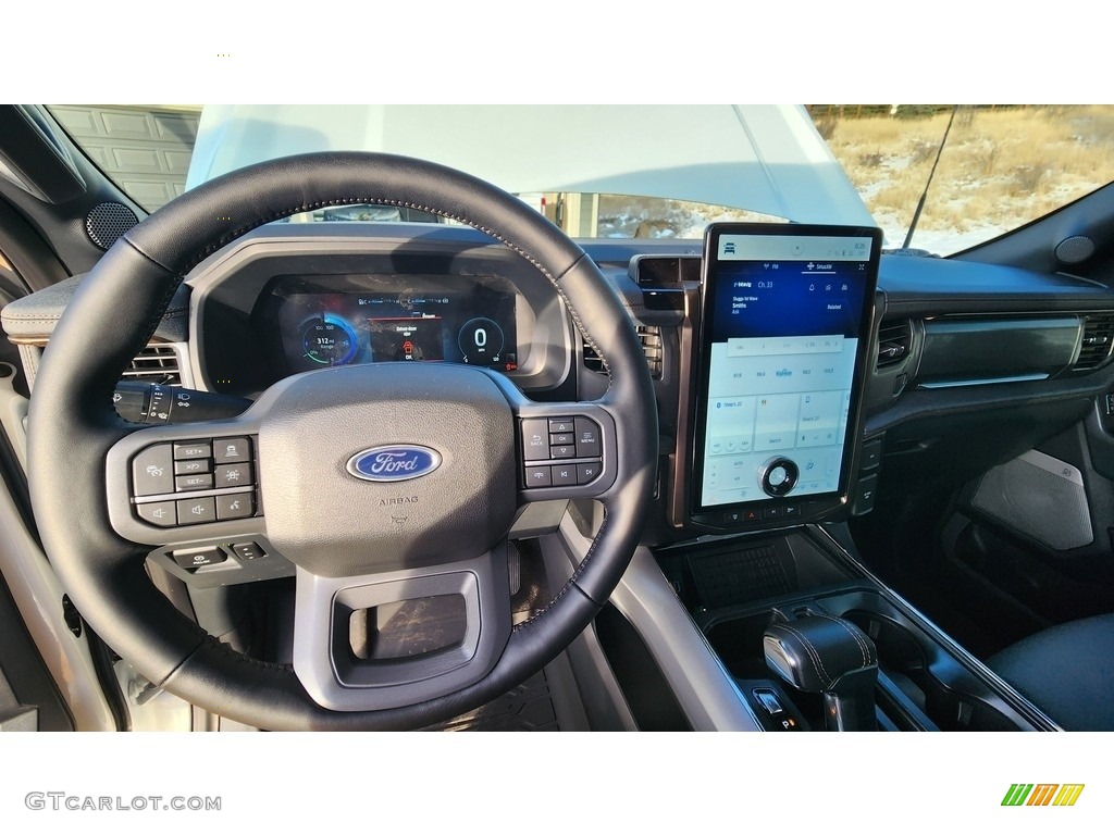 2023 Ford F150 Lightning Lariat 4x4 Black Dashboard Photo #145426083