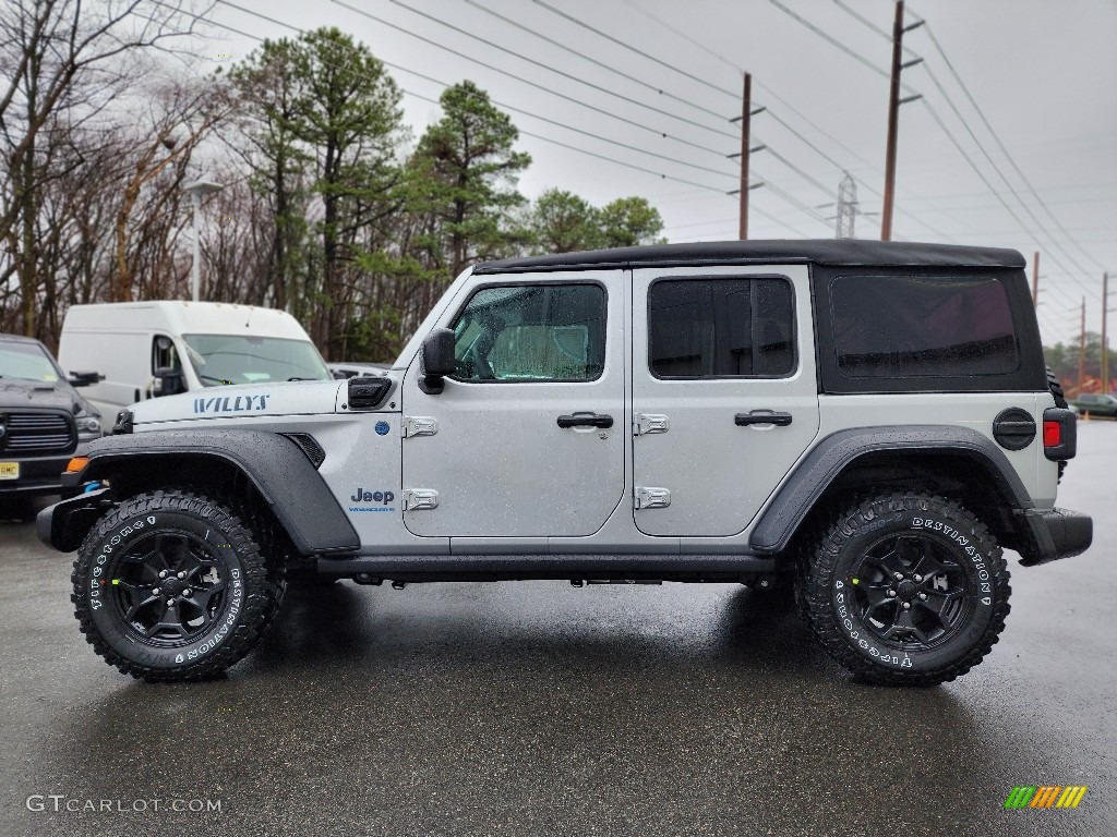 Silver Zynith 2023 Jeep Wrangler Unlimited Willys 4XE Hybrid Exterior Photo #145427574
