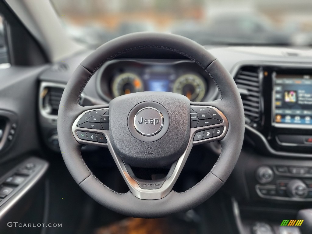 2022 Jeep Cherokee Limited 4x4 Black Steering Wheel Photo #145429194
