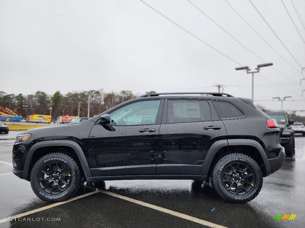 Diamond Black Crystal Pearl 2022 Jeep Cherokee X 4x4 Exterior Photo #145429953