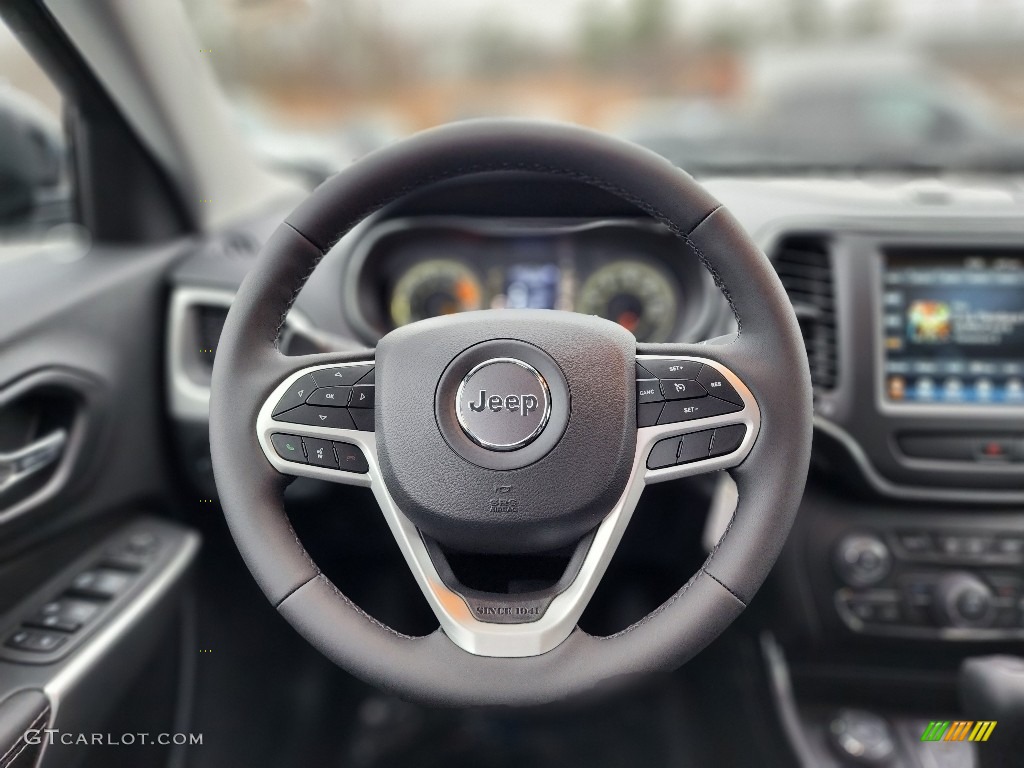 2022 Jeep Cherokee X 4x4 Black Steering Wheel Photo #145430208