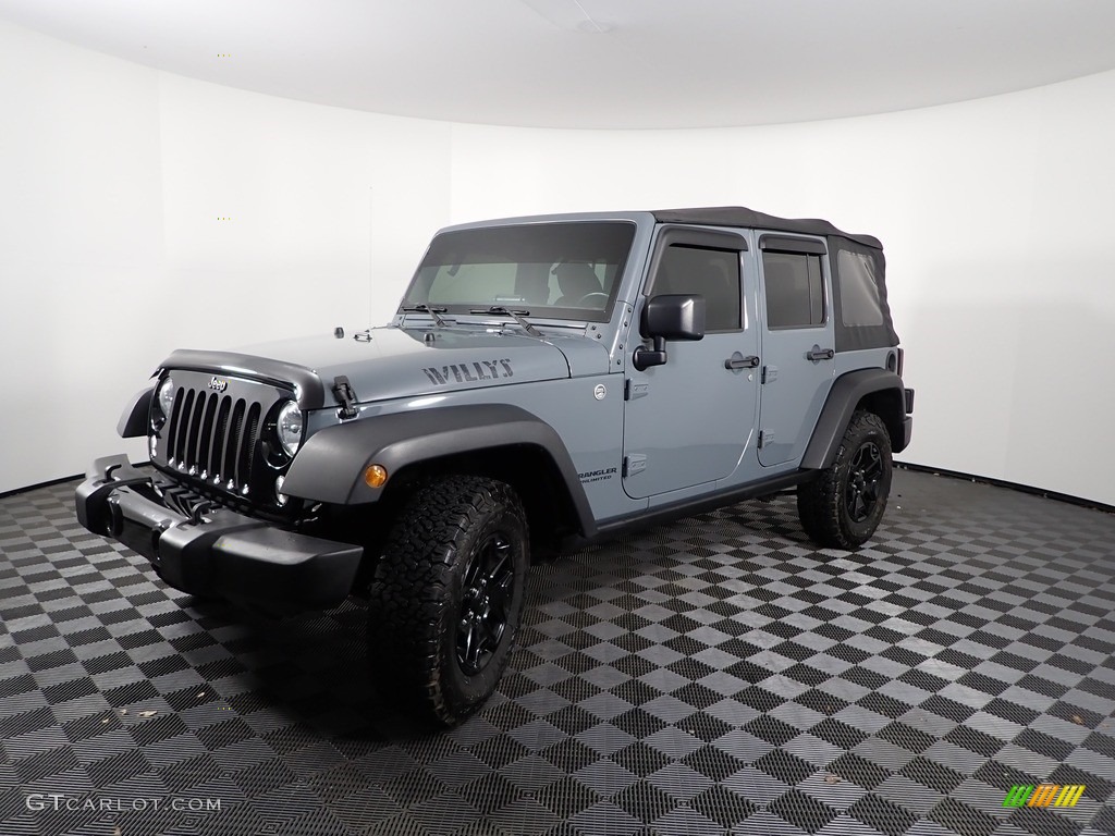 2015 Wrangler Unlimited Willys Wheeler 4x4 - Anvil / Black photo #3