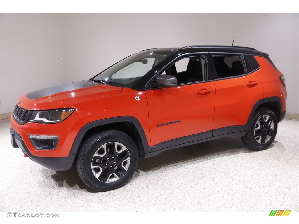 2017 Compass Trailhawk 4x4 - Spitfire Orange / Black/Ruby Red photo #3