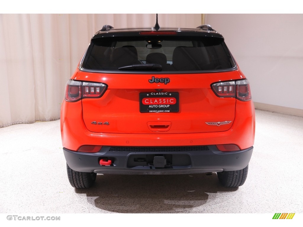 2017 Compass Trailhawk 4x4 - Spitfire Orange / Black/Ruby Red photo #20