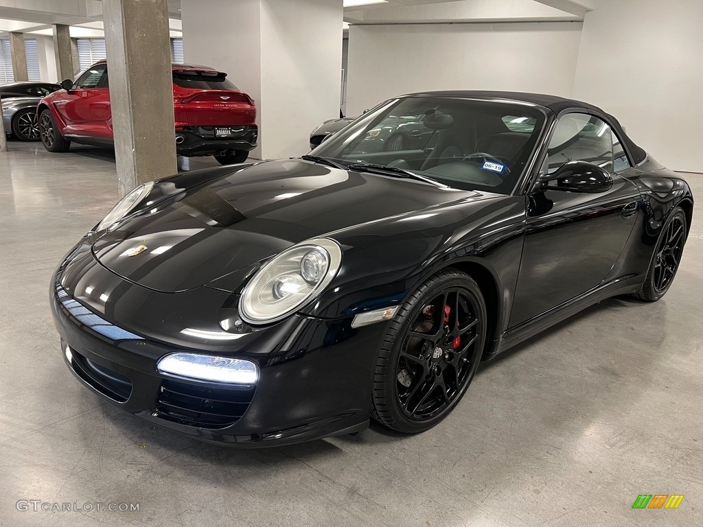 2009 911 Carrera 4S Cabriolet - Basalt Black Metallic / Black photo #11