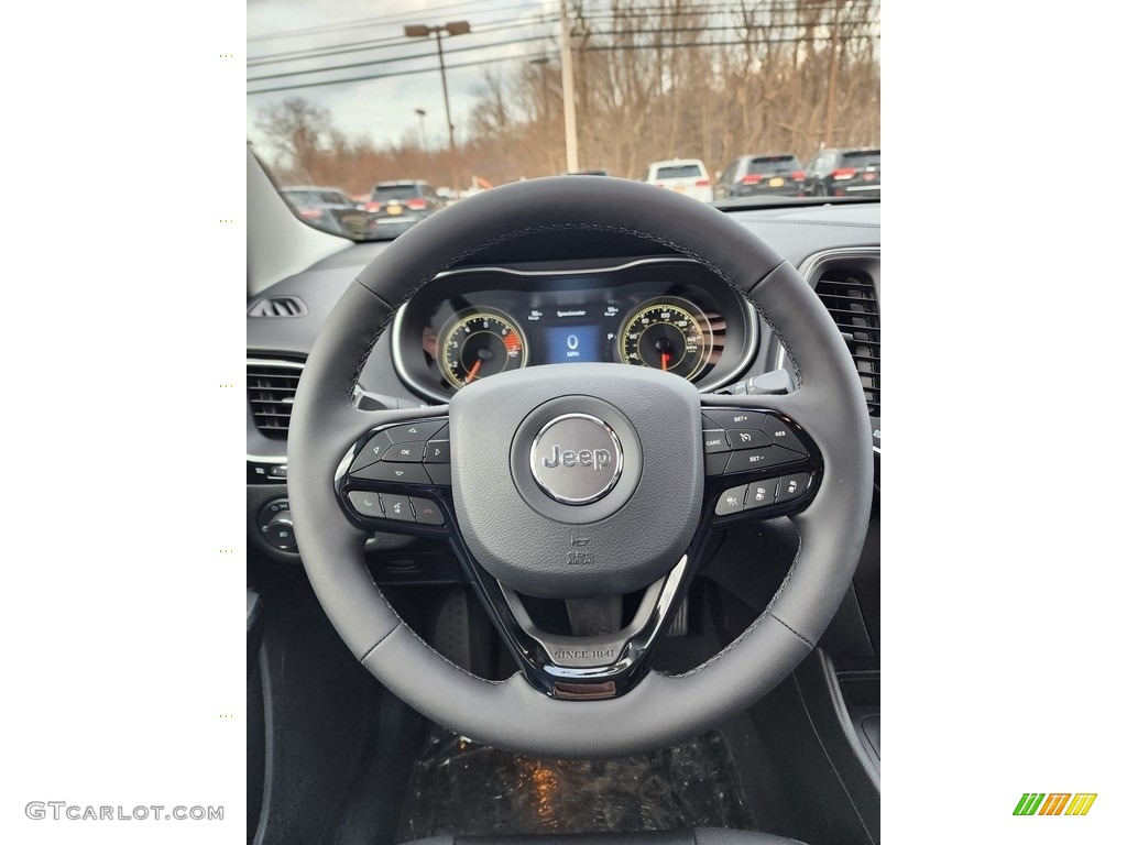 2023 Jeep Cherokee Altitude Lux 4x4 Black Steering Wheel Photo #145431969