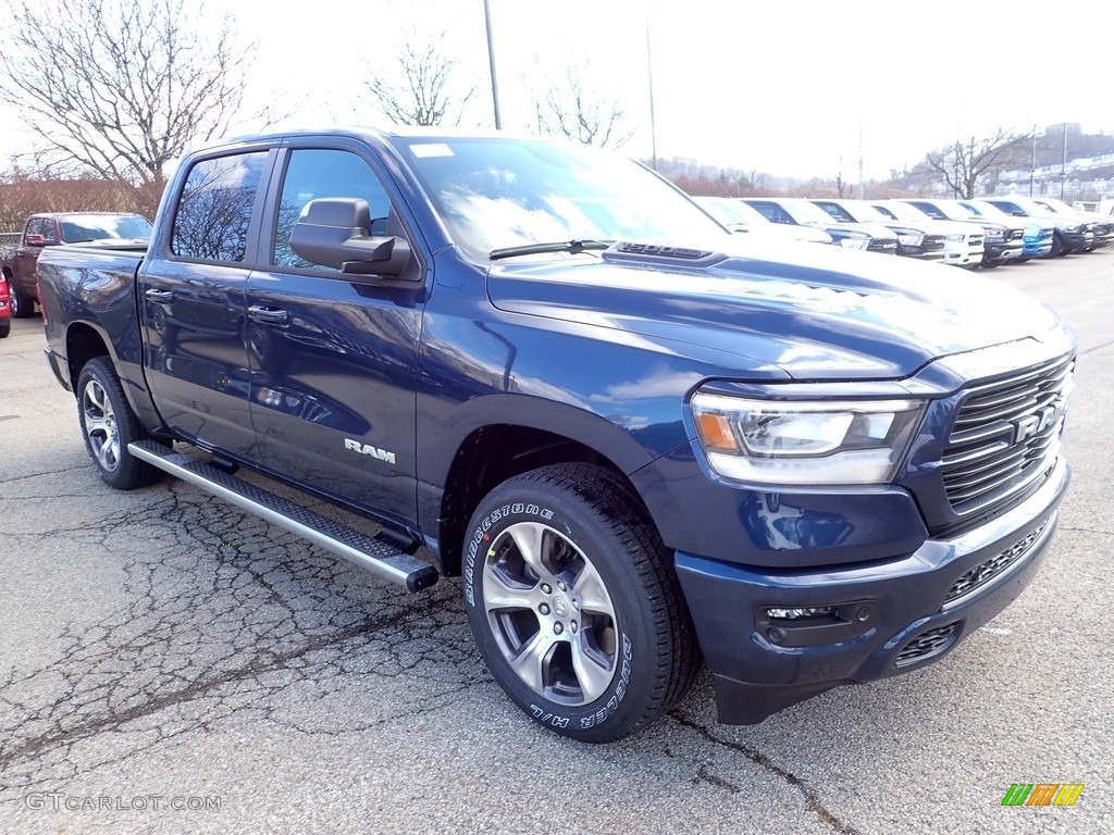 Patriot Blue Pearl 2023 Ram 1500 Laramie Crew Cab 4x4 Exterior Photo #145432479