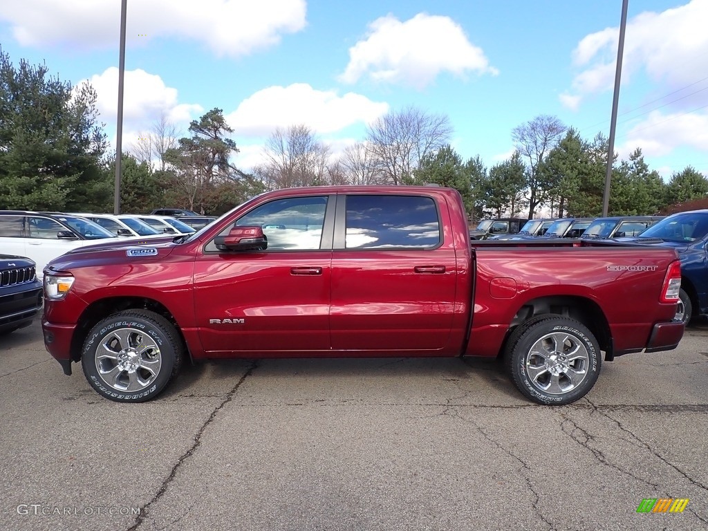 Delmonico Red Pearl 2023 Ram 1500 Big Horn Crew Cab 4x4 Exterior Photo #145432836