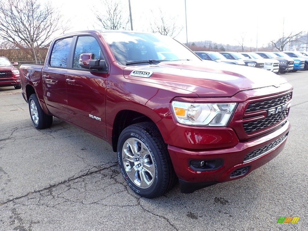 Delmonico Red Pearl 2023 Ram 1500 Big Horn Crew Cab 4x4 Exterior Photo #145432965