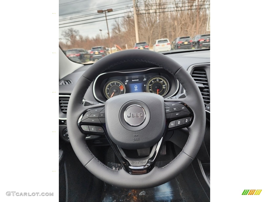 2023 Jeep Cherokee Altitude Lux 4x4 Black Steering Wheel Photo #145433721