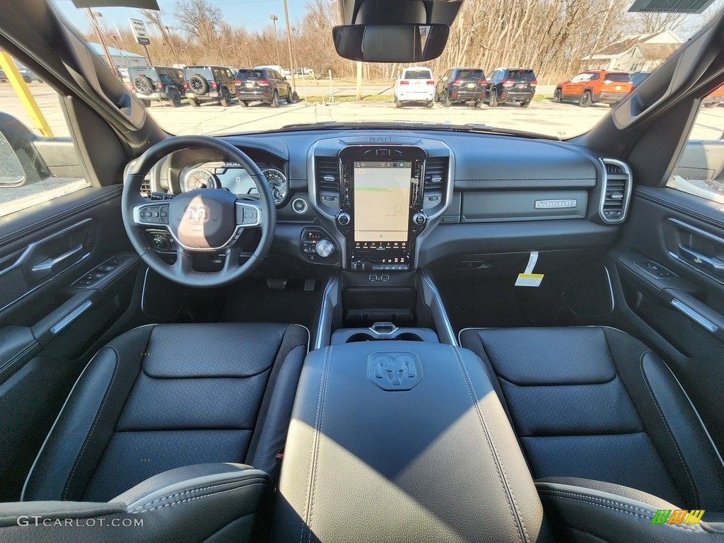Black Interior 2023 Ram 1500 Laramie Crew Cab 4x4 Photo #145434066