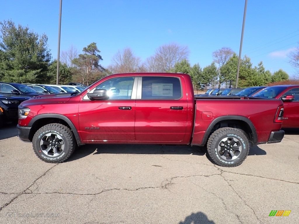 2023 1500 Rebel Crew Cab 4x4 - Delmonico Red Pearl / Red/Black photo #2