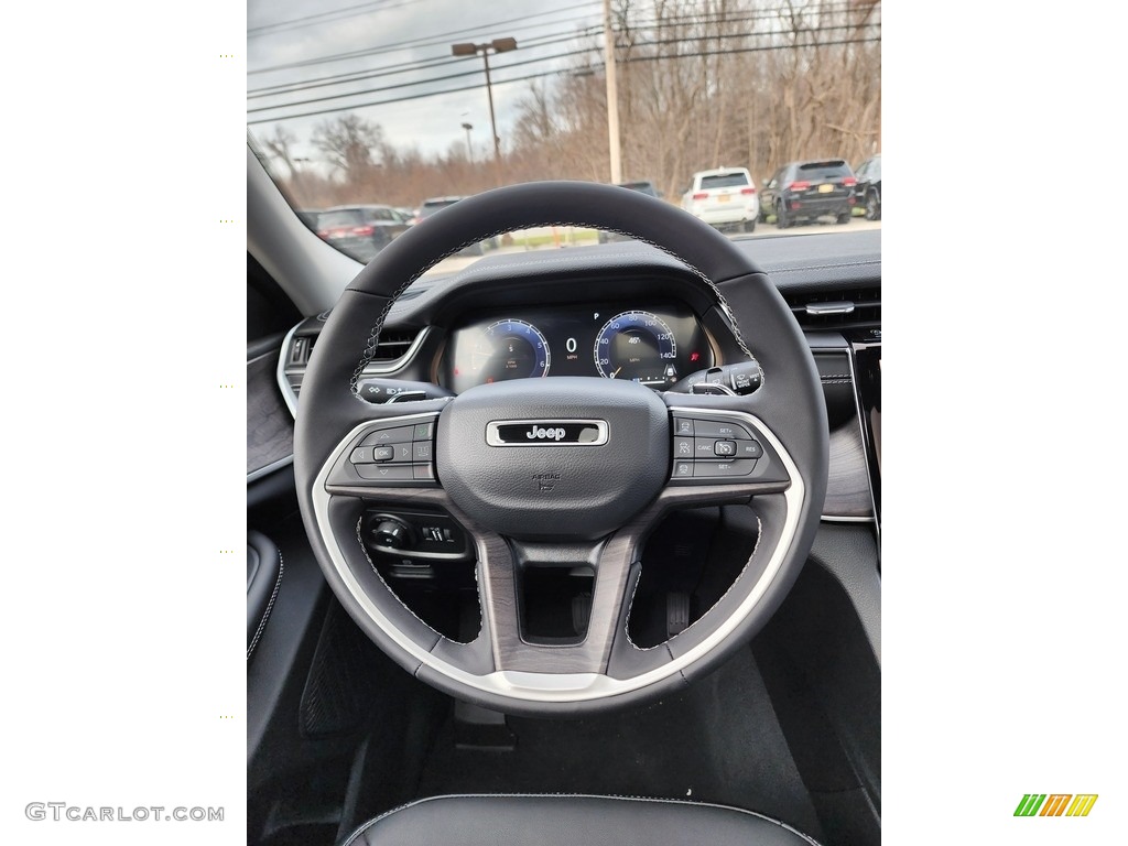 2023 Jeep Grand Cherokee L Limited 4x4 Global Black Steering Wheel Photo #145434702