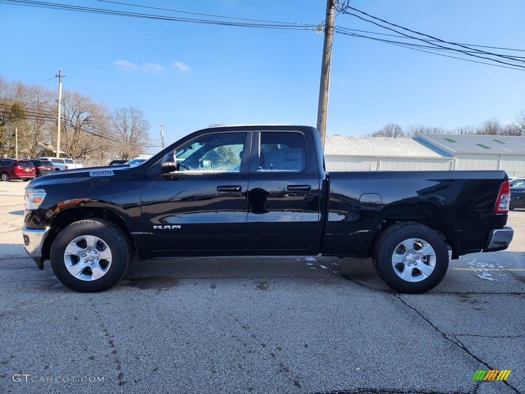 Diamond Black Crystal Pearl 2022 Ram 1500 Big Horn Quad Cab 4x4 Exterior Photo #145435017