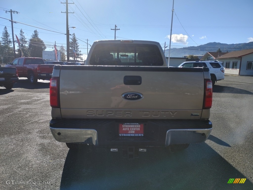 2011 F350 Super Duty Lariat Crew Cab 4x4 - Golden Bronze Metallic / Adobe photo #5