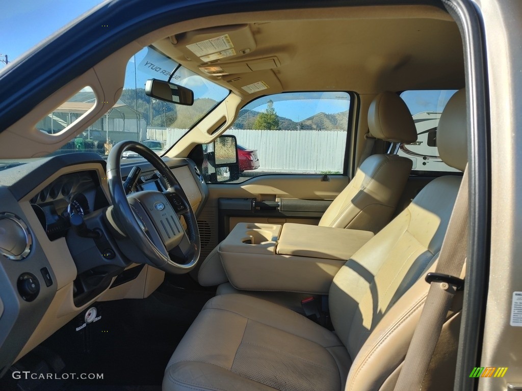 2011 F350 Super Duty Lariat Crew Cab 4x4 - Golden Bronze Metallic / Adobe photo #9