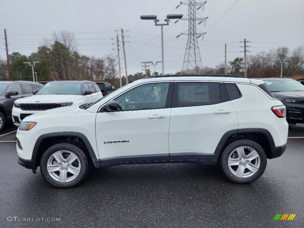 Bright White 2022 Jeep Compass Latitude 4x4 Exterior Photo #145437700