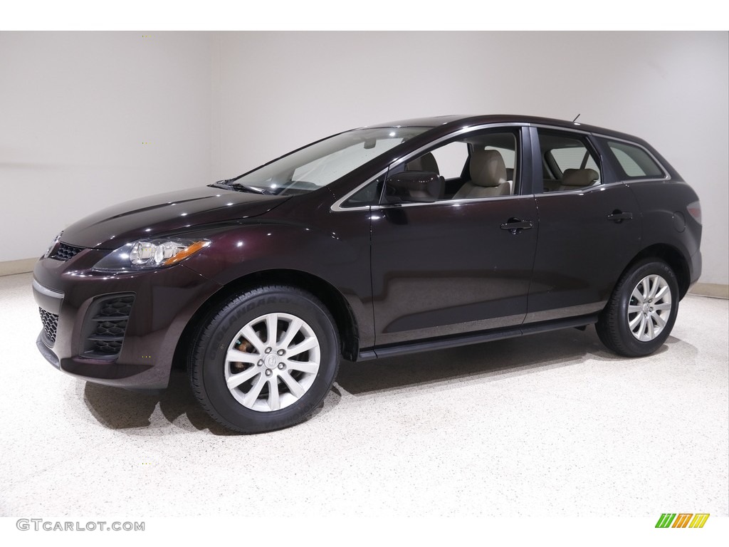 2010 CX-7 i SV - Black Cherry Mica / Sand photo #3