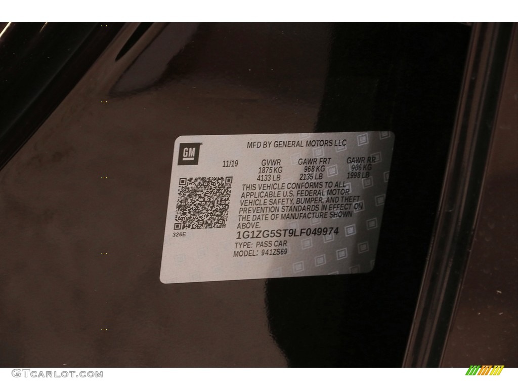 2020 Malibu RS - Black Cherry Metallic / Jet Black photo #5