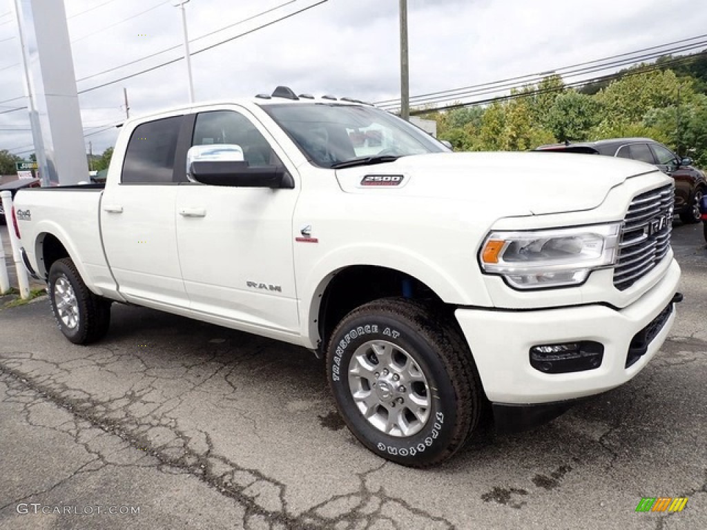 Bright White 2022 Ram 2500 Laramie Crew Cab 4x4 Exterior Photo #145441035