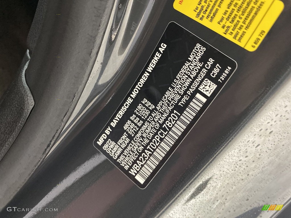 2023 4 Series Color Code C36 for Dravit Grey Metallic Photo #145441096