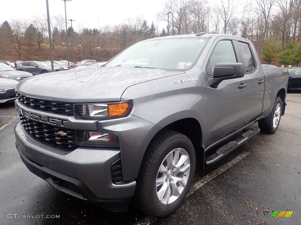 2020 Silverado 1500 Custom Double Cab 4x4 - Satin Steel Metallic / Jet Black photo #1