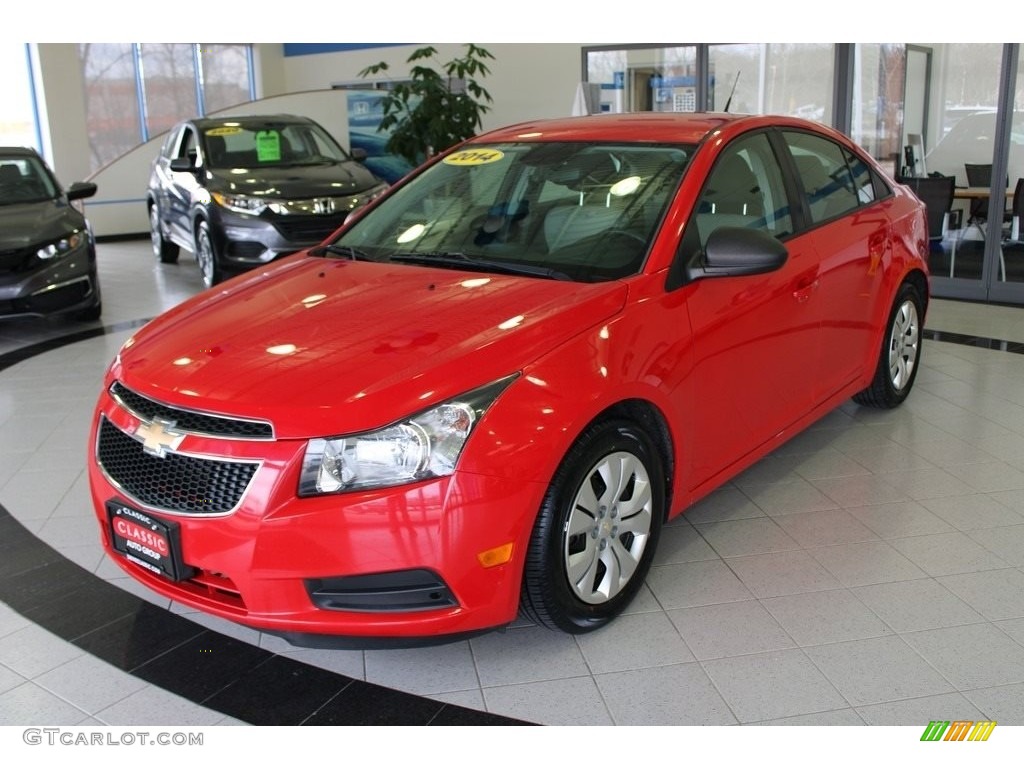 2014 Cruze LS - Red Hot / Jet Black/Medium Titanium photo #1