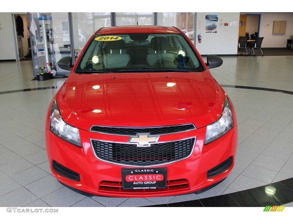 2014 Cruze LS - Red Hot / Jet Black/Medium Titanium photo #2